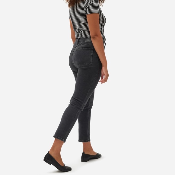 Everlane The Curvy Cheeky Jean-Washed Black-Size 24 - Picture 2 of 10